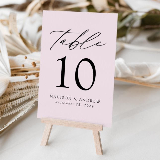 Numéro De Table Lavande violet moderne Mariage d'élégance (Créateur téléchargé)
