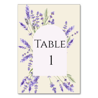 Numéro De Table Lavender and Ivory Regency Table Number