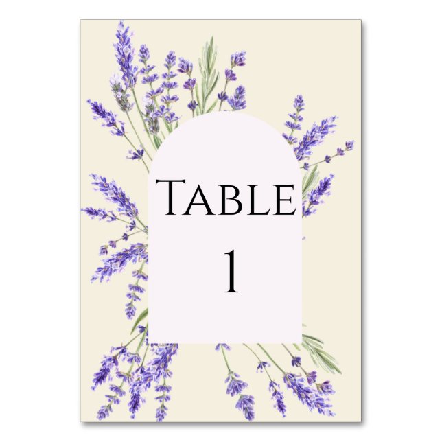 Numéro De Table Lavender and Ivory Regency Table Number (Par défaut)