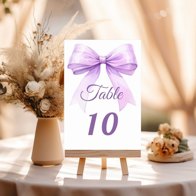 Numéro De Table Lavender bow (Créateur téléchargé)