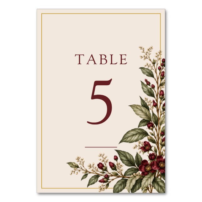 Numéro De Table Le Jardin de Vigne (Par défaut)