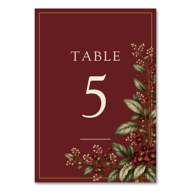 Numéro De Table Le Jardin de Vigne (Par défaut)