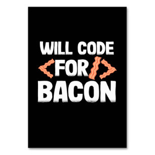 Numéro De Table Le Programmeur Va Code Pour Bacon