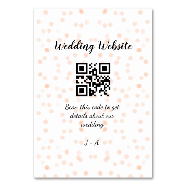 Numéro De Table Le site web mariage scanner code QR pour les détai (Par défaut)