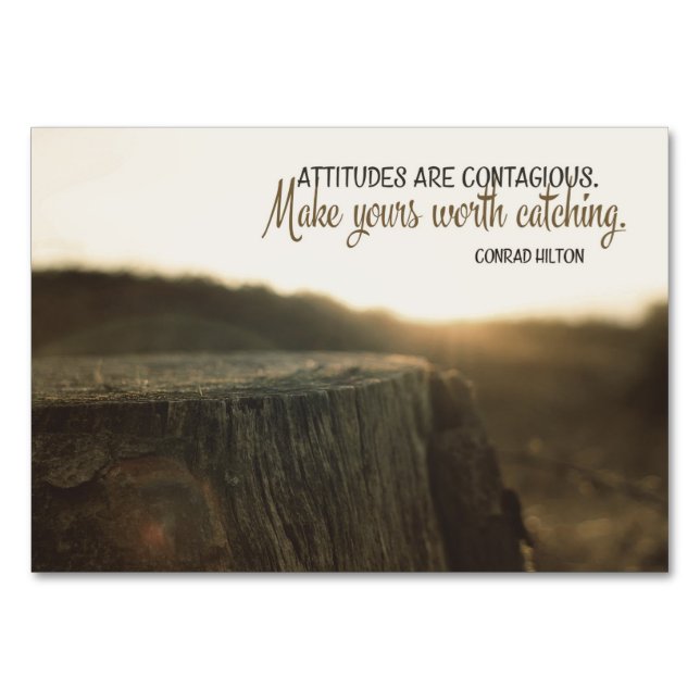 Numéro De Table Les Attitudes Sont Contagieuses (Devant)