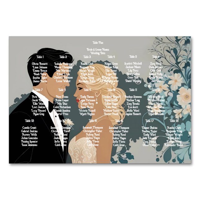 Numéro De Table Les fleurs éternelles : une célébration de l'amour (Devant)