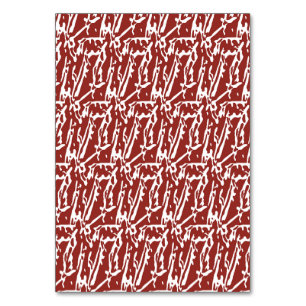 Numéro De Table Les formes abstraites rouge et orange se mélangent