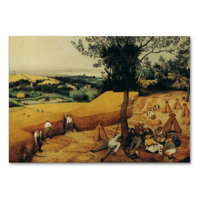 Numéro De Table Les Moissonneurs par Pieter Brueghel l'Ancien (Devant)