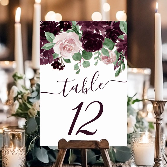 Numéro De Table Les passions de Moody | Dramatique Rose de vin pou (Créateur téléchargé)
