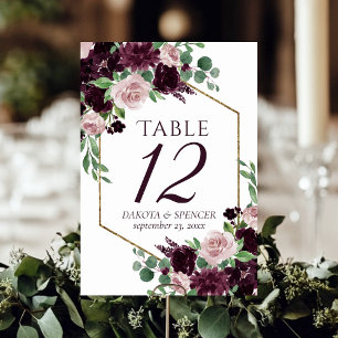 Numéro De Table Les passions de Moody   Vin violet spectaculaire C