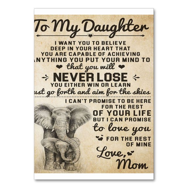 Numéro De Table Lettre adorable à la fille | Bel cadeau (Par défaut)