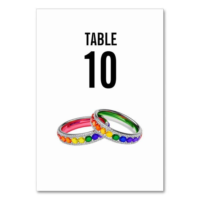 Numéro De Table LGBTQ+ avec photo Intertwined in Pride (Par défaut)