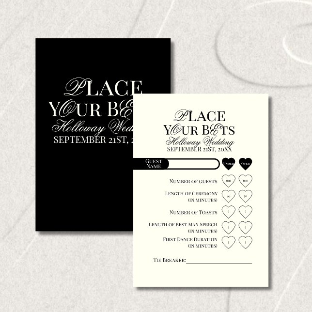 Numéro De Table Lieu de Mariage Faites Vos Paris Modèle Éditable (Wedding Place Your Bets Editable Template Table Number)