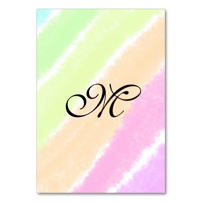 Numéro De Table Lignes d'aquarelle stripe arc-en-ciel ajouter votr (Par défaut)