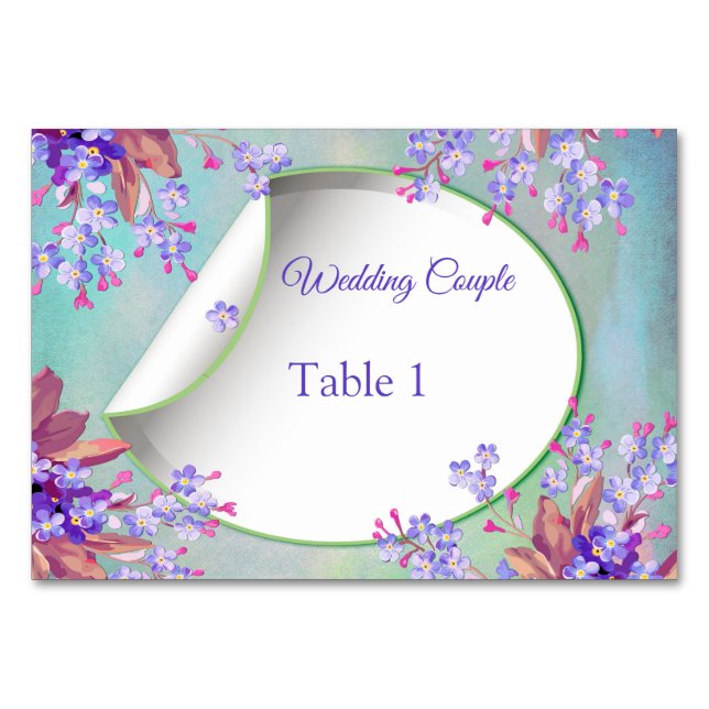 Numéro De Table Lilac Lavender Mariage (Devant)
