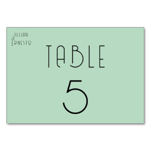 Numéro De Table Lily de Vallée avec des fougères    Vert doux 2 cô