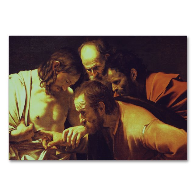 Numéro De Table L'Incrédulité de saint Thomas par Le Caravage (Devant)