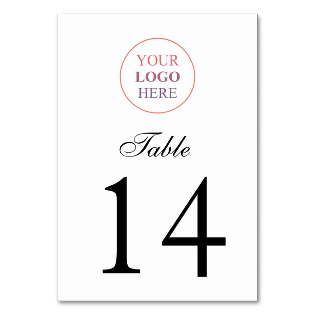 Numéro De Table Logo promotionnel personnalisé - Pas de commande m (Par défaut)