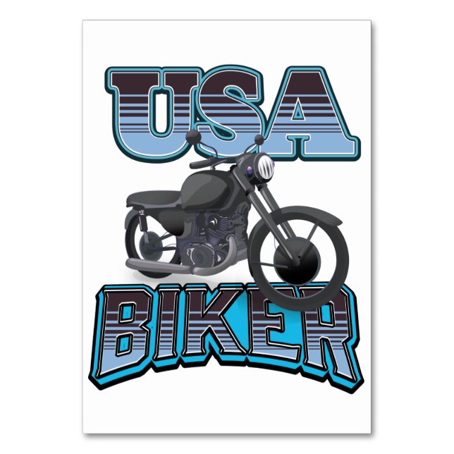 Numéro De Table Logo USA Biker (Par défaut)