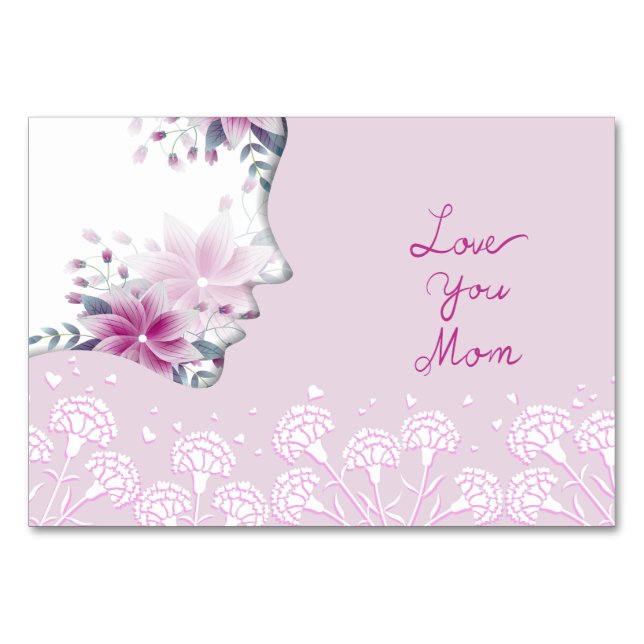 Numéro de table Love You Mom (Devant)