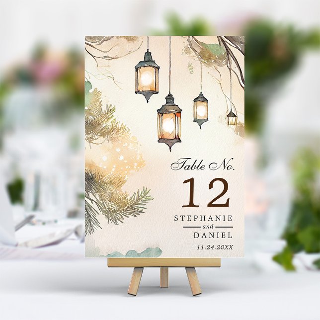 Numéro De Table Lumières de Lanterne Botanique d'Arbre Rustique po (Créateur téléchargé)