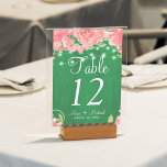 Numéro De Table Lumières rustiques brillant rose pivoines mariage<br><div class="desc">Numéro de table de mariage rustique avec texte modifiable avec des lumières scintillantes rustiques et de grandes fleurs de pivoine rose rose sur arrière - plan en bois de grange vert fougère. Idéal pour votre printemps été | automne | jardin | élégant pays rustique | mariage à thème jardin extérieur....</div>