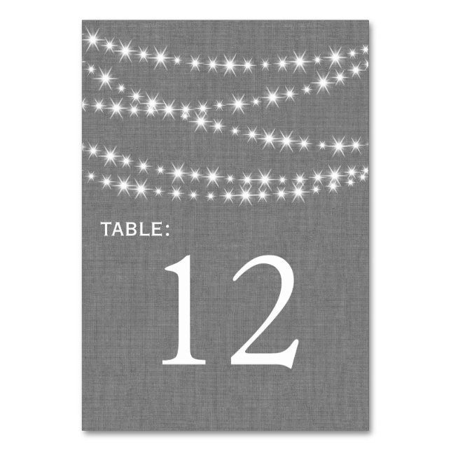 Numéro De Table Luminaires à crémaillère sur Burlap gris Numéro de (Par défaut)