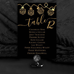 Numéro De Table Luminateurs RPG Imaginaire d'or Tabletop Dice No