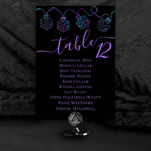 Numéro De Table Luminateurs RPG Nebula Imaginaire Tabletop Nom d