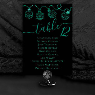 Numéro De Table Luminateurs RPG Turquoise Green Tabletop Gamer N