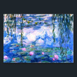 Numéro De Table Lys d'eau rose Monet<br><div class="desc">Une carte de table Monet rose nénuphars avec de belles nénuphars roses flottant dans un étang bleu calme avec des nénuphars. Un grand cadeau Monet pour les amateurs d'impressionnisme et d'art français. Impressionnisme nature serein avec de belles fleurs et paysage d'étang pittoresque.</div>