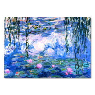 Numéro De Table Lys d'eau rose Monet 