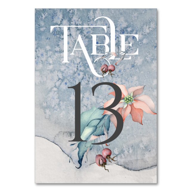 Numéro De Table Magie de Noël / Réception de mariage Table #13 (Par défaut)