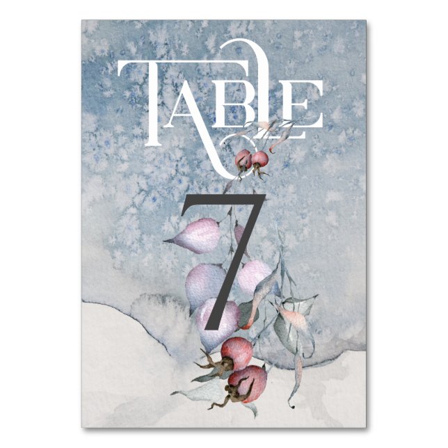 Numéro De Table Magie de Noël / Réception de mariage Table #7 (Par défaut)