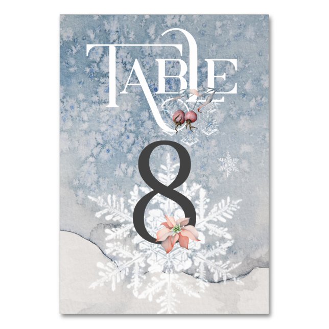 Numéro De Table Magie de Noël / Réception de mariage Table #8 (Par défaut)