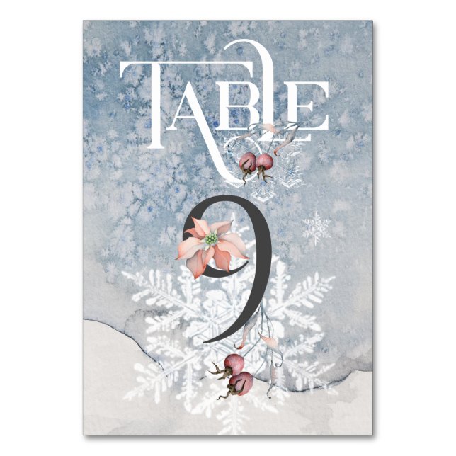 Numéro De Table Magie de Noël / Réception de mariage Table #9 (Par défaut)