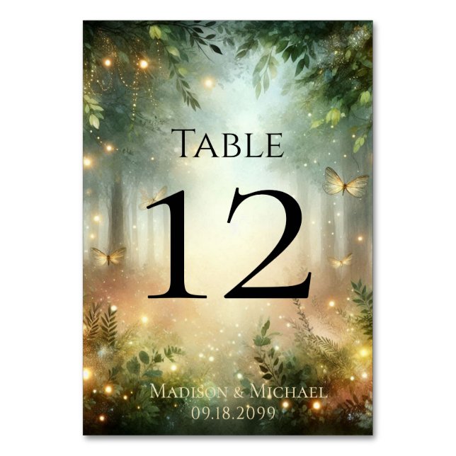 Numéro de table magique de la prairie de la forêt  (Par défaut)