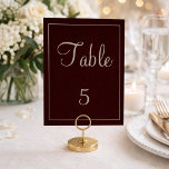 Numéro De Table Magnifique mariage violet et gris<br><div class="desc">Jolis panneaux de table pour mariage violet et gris. Ce design présente un fond violet foncé avec du texte en gris. Il y a également une bordure grise. Très facile à personnaliser. Commandez le vôtre dès aujourd'hui !</div>