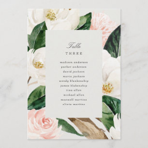 Numéro de table Magnolia avec assise