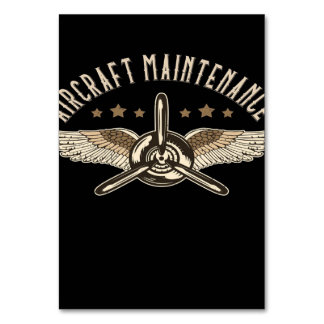 Numéro De Table Maintenance des aéronefs | Conception Cool