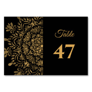 Numéro De Table Mandala classique traditionnel mariage luxe élégan