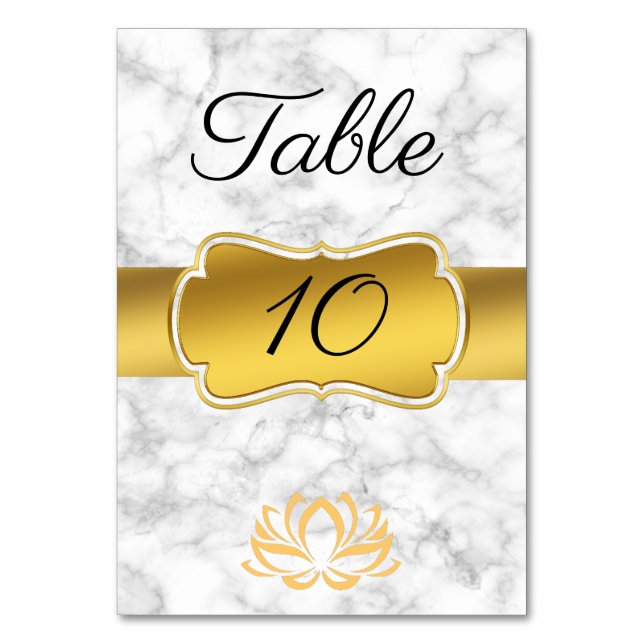 Numéro De Table Marbre (Par défaut)