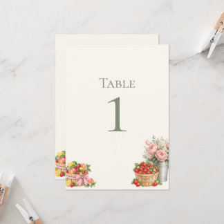 Numéro de table Marché aux puces à l'aquarelle