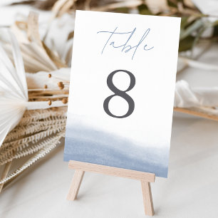 Numéro De Table Marée Descendante Élégant Simple Aquarelle Côtière