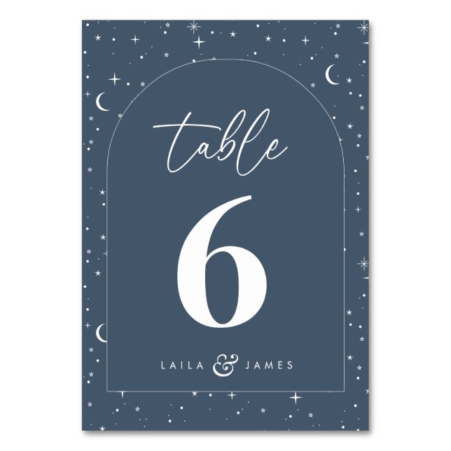 Numéro De Table Mariage à arches célestes de la Marine (Par défaut)