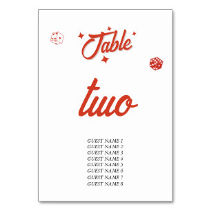 Numéro De Table Mariage à destination au casino de Las Vegas Ongle