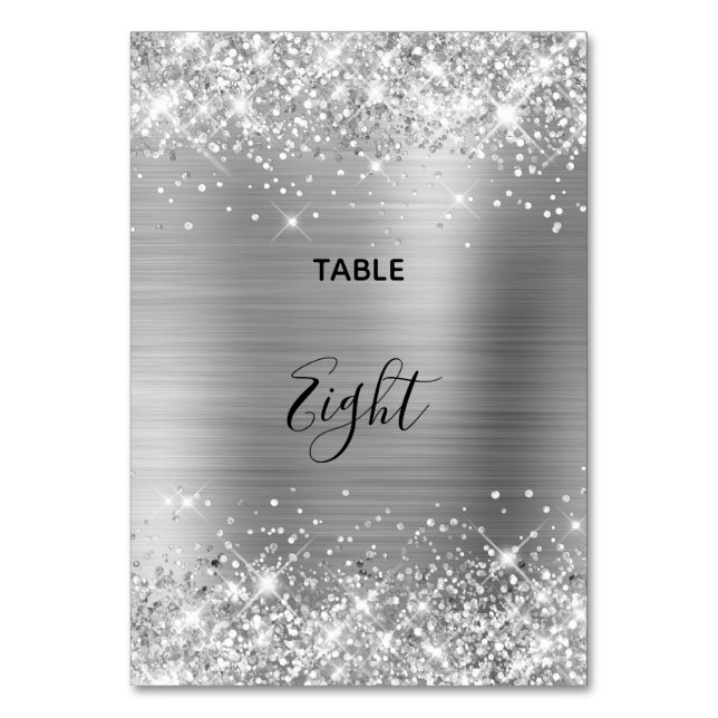 Numéro De Table Mariage à huile d'argent (Par défaut)