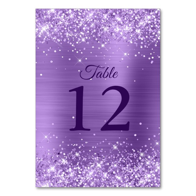 Numéro De Table Mariage à huile violet clair (Par défaut)