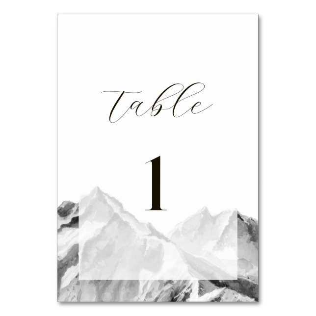 Numéro De Table Mariage à la Montagne Brumeuse (Par défaut)
