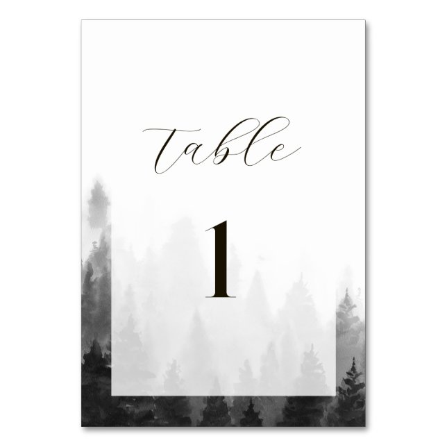 Numéro De Table Mariage à la Montagne Brumeuse (Par défaut)